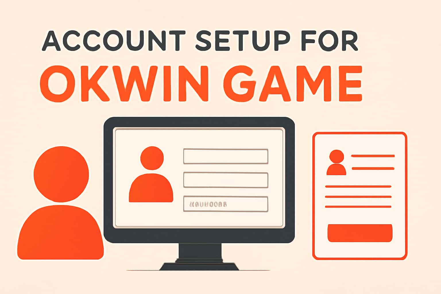 Visual representation of the Okwin Game account setup process.