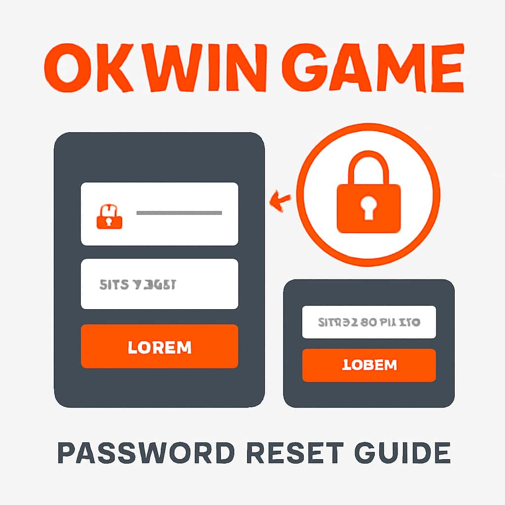 Illustration showing the steps for Okwin Game Password Reset.