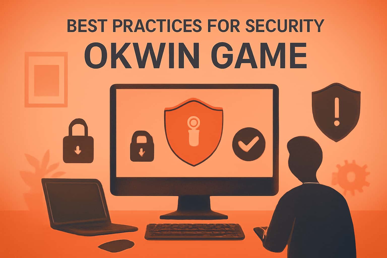 An informational graphic detailing the best security practices for Okwin Game.