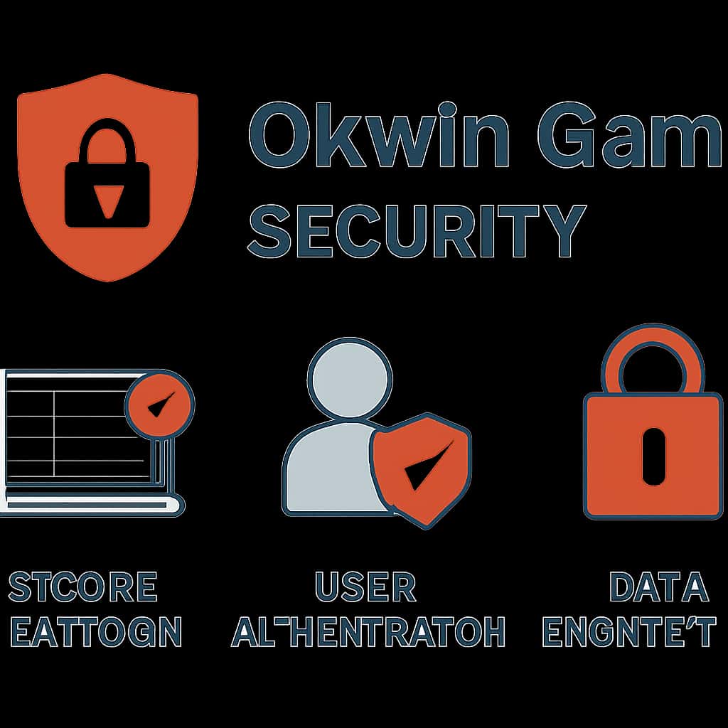 Illustration outlining security measures for Okwin Game.