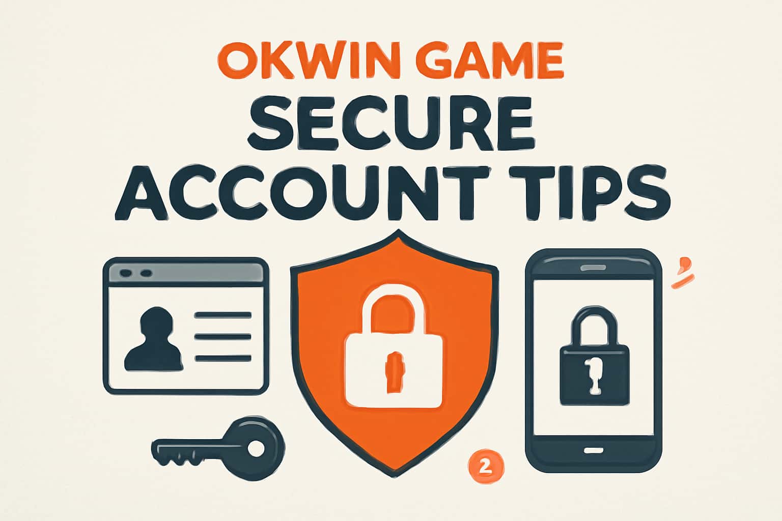 Informational scene depicting secure account management for Okwin Game.